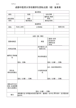 成都中医药大学在籍学生因私出国（境）备案表.docx