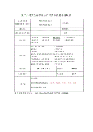 生产公司安全标准化生产经营单位基本情况表.docx