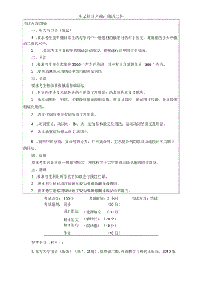 考试科目名称俄语二外.docx