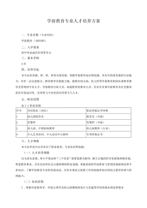 学前教育专业人才培养方案.docx
