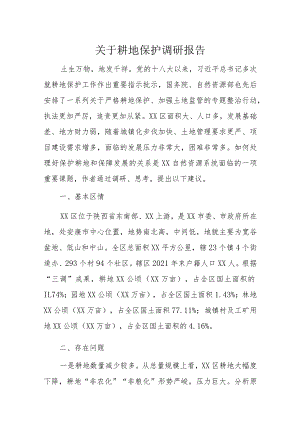 关于耕地保护调研报告.docx