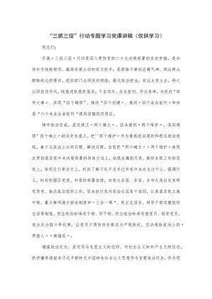“三抓三促”行动专题学习党课讲稿二.docx