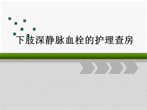 下肢深静脉血栓的护理查房(最新版).ppt