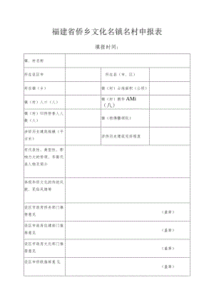 福建省侨乡文化名镇名村申报表.docx