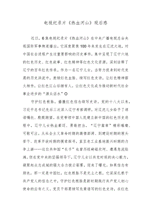 电视纪录片《热血河山》观后感.docx