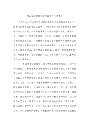 第二批主题教育读书班学习心得体会材料.docx