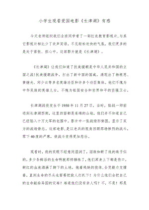 小学生观看爱国电影《长津湖》有感.docx