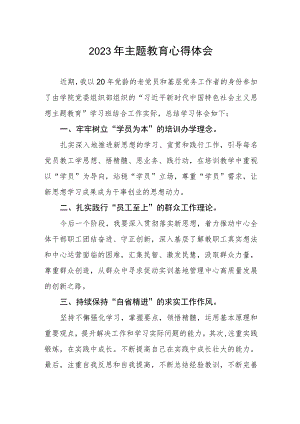 学校党员教师关于第二批主题教育的心得体会.docx