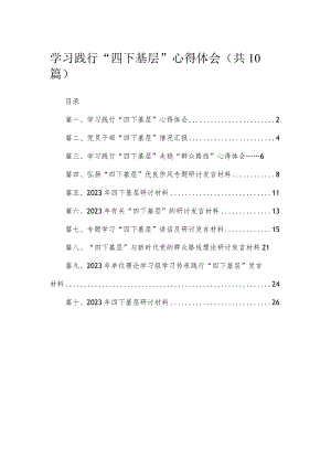 （10篇）学习践行“四下基层”心得体会最新.docx