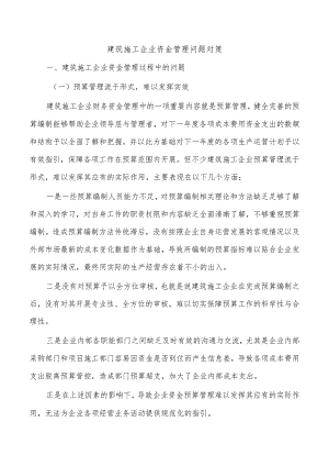 建筑施工企业资金管理问题对策.docx