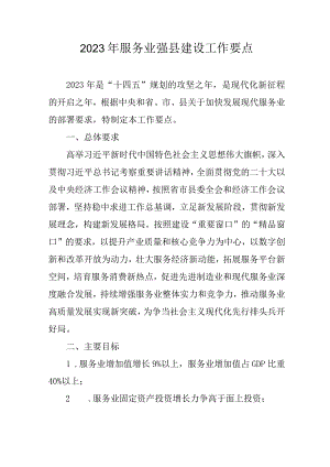 2023年服务业强县建设工作要点.docx