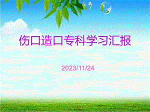 伤口造口学习汇报.ppt