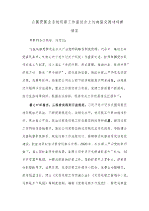 在国资国企系统巡察工作座谈会上的典型交流材料供借鉴.docx