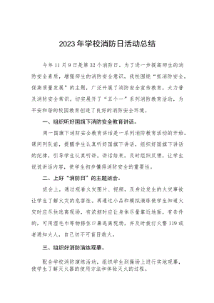 2023年全国消防日活动总结汇报九篇.docx