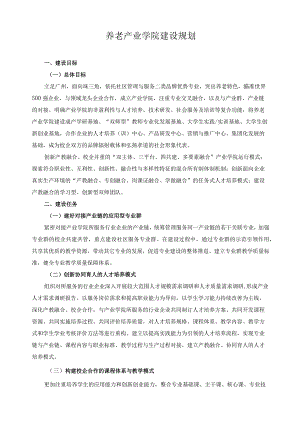养老产业学院建设规划.docx