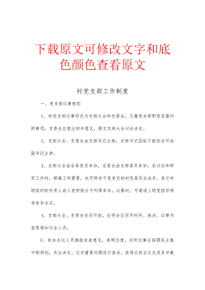 村党支部工作规章制度完整版范文.docx
