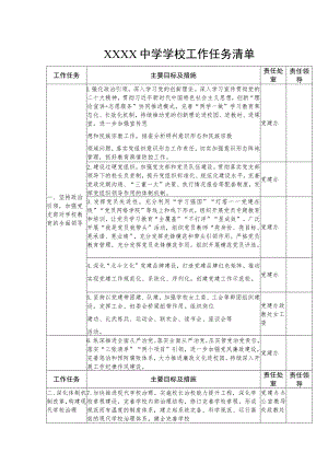 中学学校工作任务清单.docx