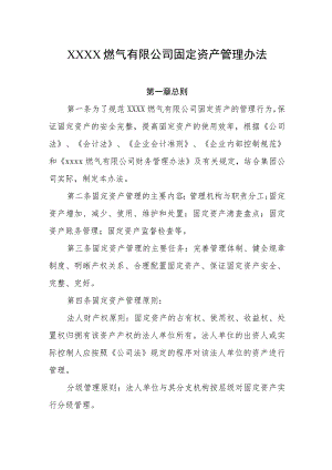 燃气有限公司固定资产管理办法.docx