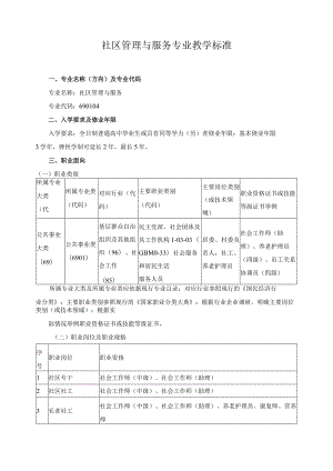 社区管理与服务专业教学标准.docx