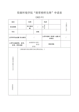 资源环境学院“朋辈榜样先锋”申请表.docx