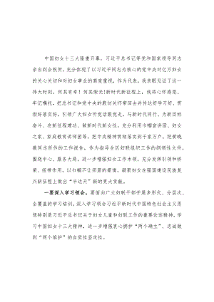 （10篇）2023学习中国妇女十三大心得体会.docx