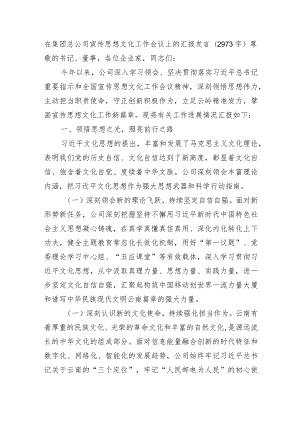 国企宣传思想文化工作会议上的汇报发言.docx