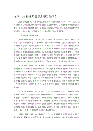 区审计局2023年意识形态工作报告 .docx