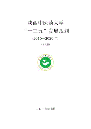 陕西中医药大学“十三五”发展规划.docx