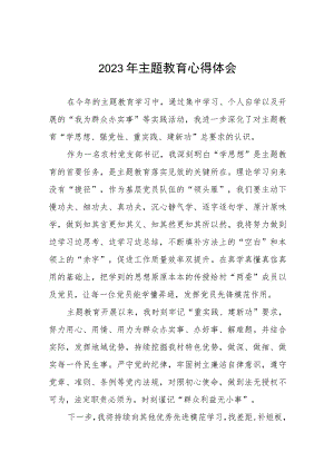 农村党支部书记关于主题教育的心得体会五篇.docx