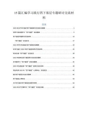 15篇汇编学习践行四下基层专题研讨交流材料.docx