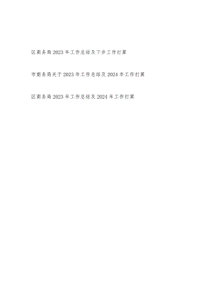 某区某市商务局2023年工作总结2024年工作计划下步打算3篇.docx