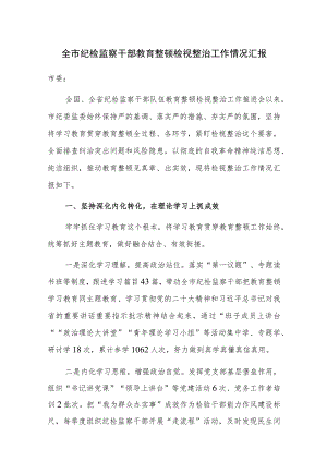 2023年纪检监察干部教育整顿检视整治工作情况汇报范文3篇.docx