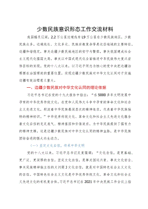 少数民族意识形态工作交流材料.docx