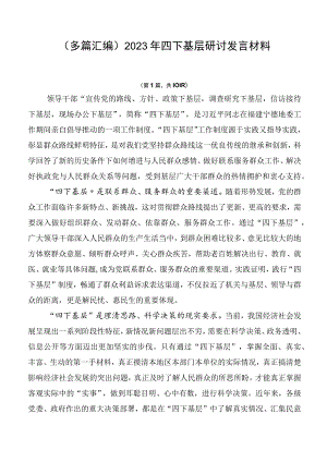 （多篇汇编）2023年四下基层研讨发言材料.docx