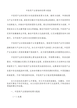 中医药产业面临的机遇与挑战.docx