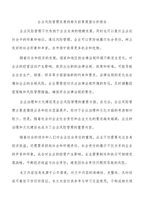 企业风险管理发展趋势及前景展望分析报告.docx