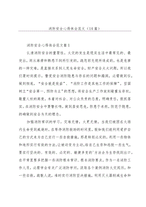 消防安全心得体会范文(14篇).docx