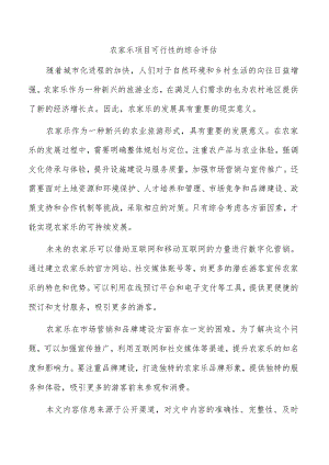 农家乐项目可行性的综合评估.docx