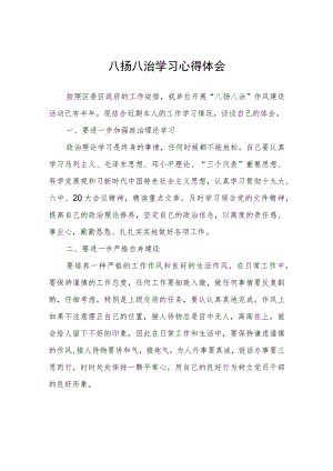 八扬八治学习心得体会心得体会.docx
