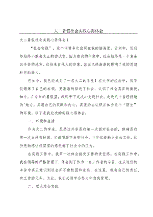 大二暑假社会实践心得体会.docx