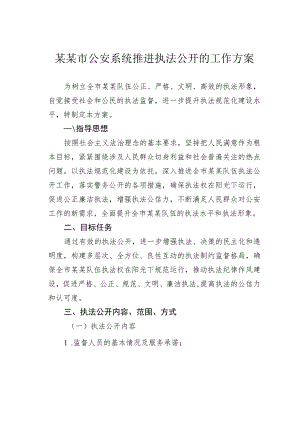 某某市公安系统推进执法公开的工作方案.docx