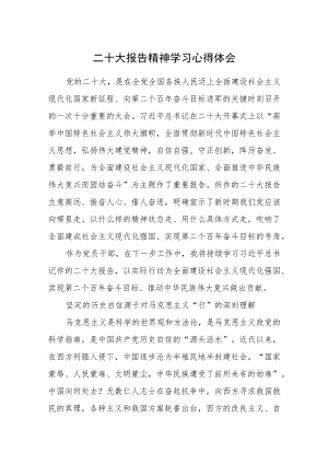 二十大报告精神学习心得体会.docx