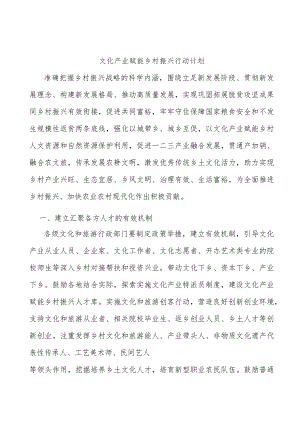 文化产业赋能乡村振兴行动计划.docx