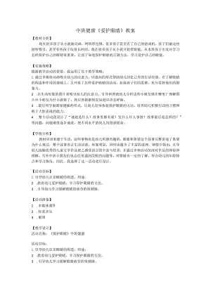幼儿园优质公开课：中班健康《爱护眼睛》教案.docx