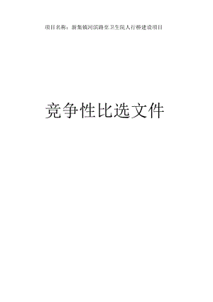 河滨路至卫生院人行桥建设项目招标文件.docx