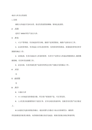 成品入库及出货流程.docx