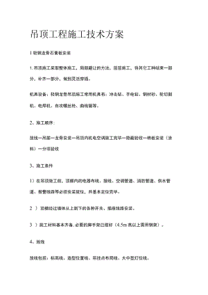 吊顶工程施工技术方案.docx