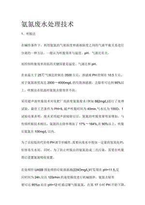 氨氮废水处理技术全套.docx