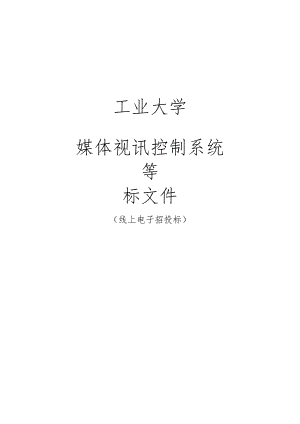 工业大学媒体视讯控制系统等招标文件.docx