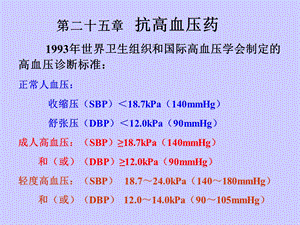 抗高血压药教学课件 学些课件.ppt